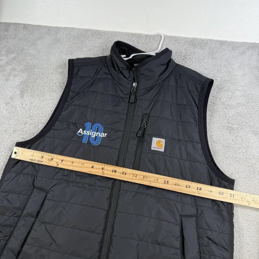 Carhartt Vest Men Medium Black Gilliam Lightweight Rain Defender Relaxed Fit Zip